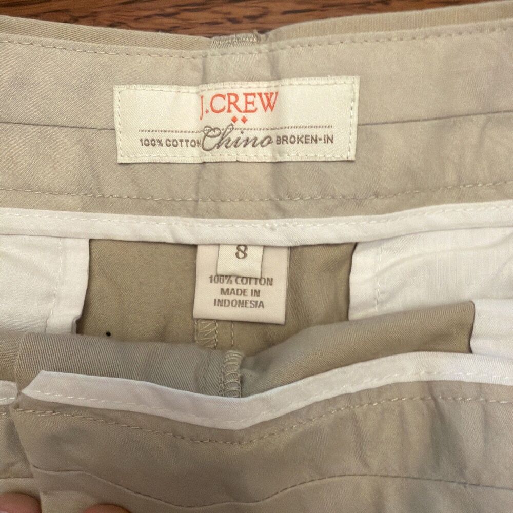 J Crew Shorts Womens 8 Khaki Chinos - Picture 7 of 9